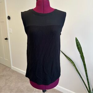 Ann Taylor Loft Black sleeveless blouse size medium